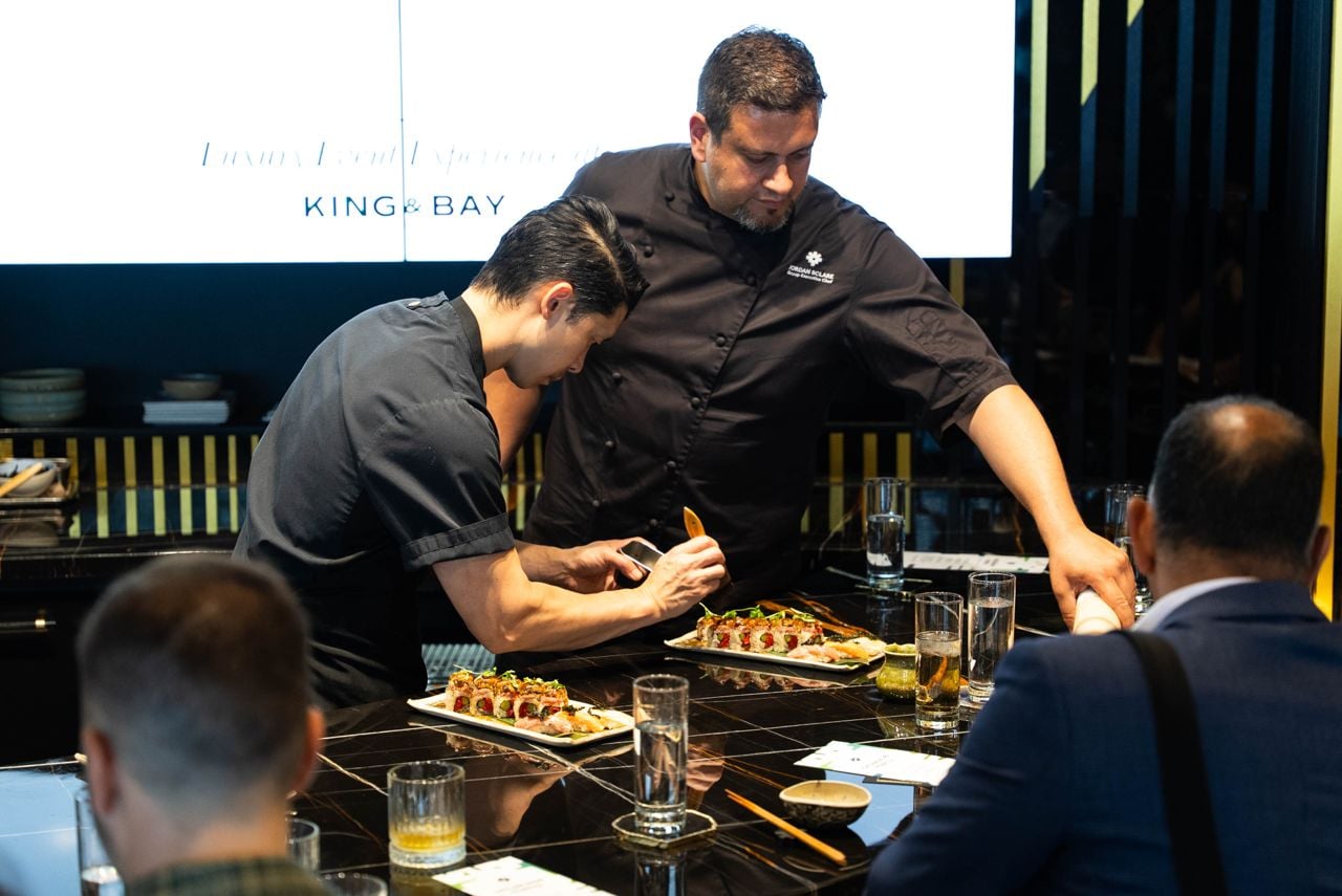 Chotto Matte hefs prepare sushi at King and Bay
