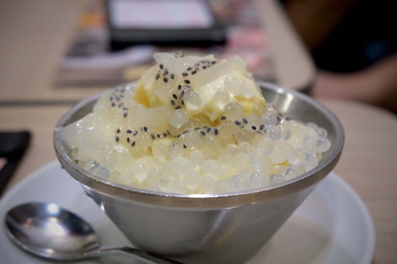 An icy fruit bowl from Golden Hall Desserts in Hong Kong