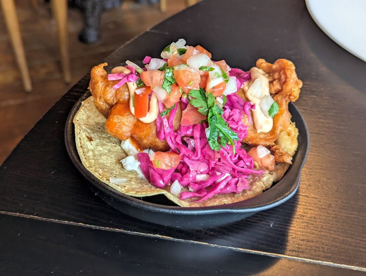 A fish taco from La Condesa