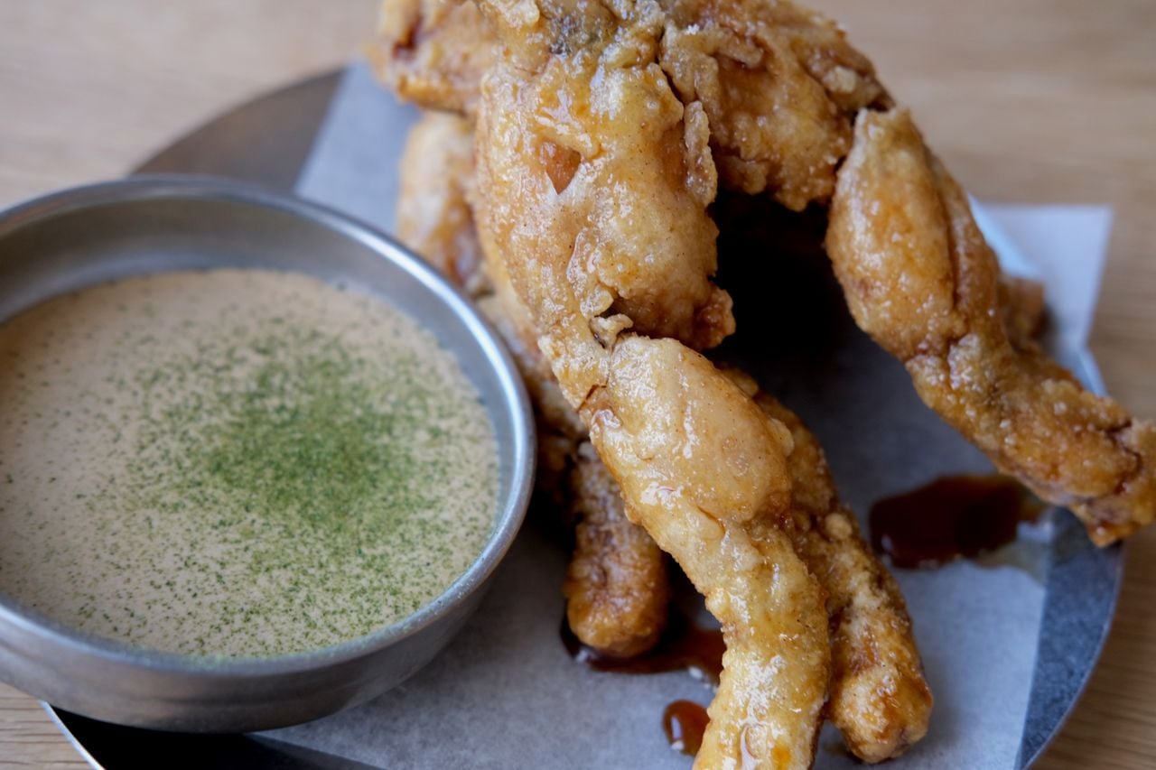 Deep-fried frog legs