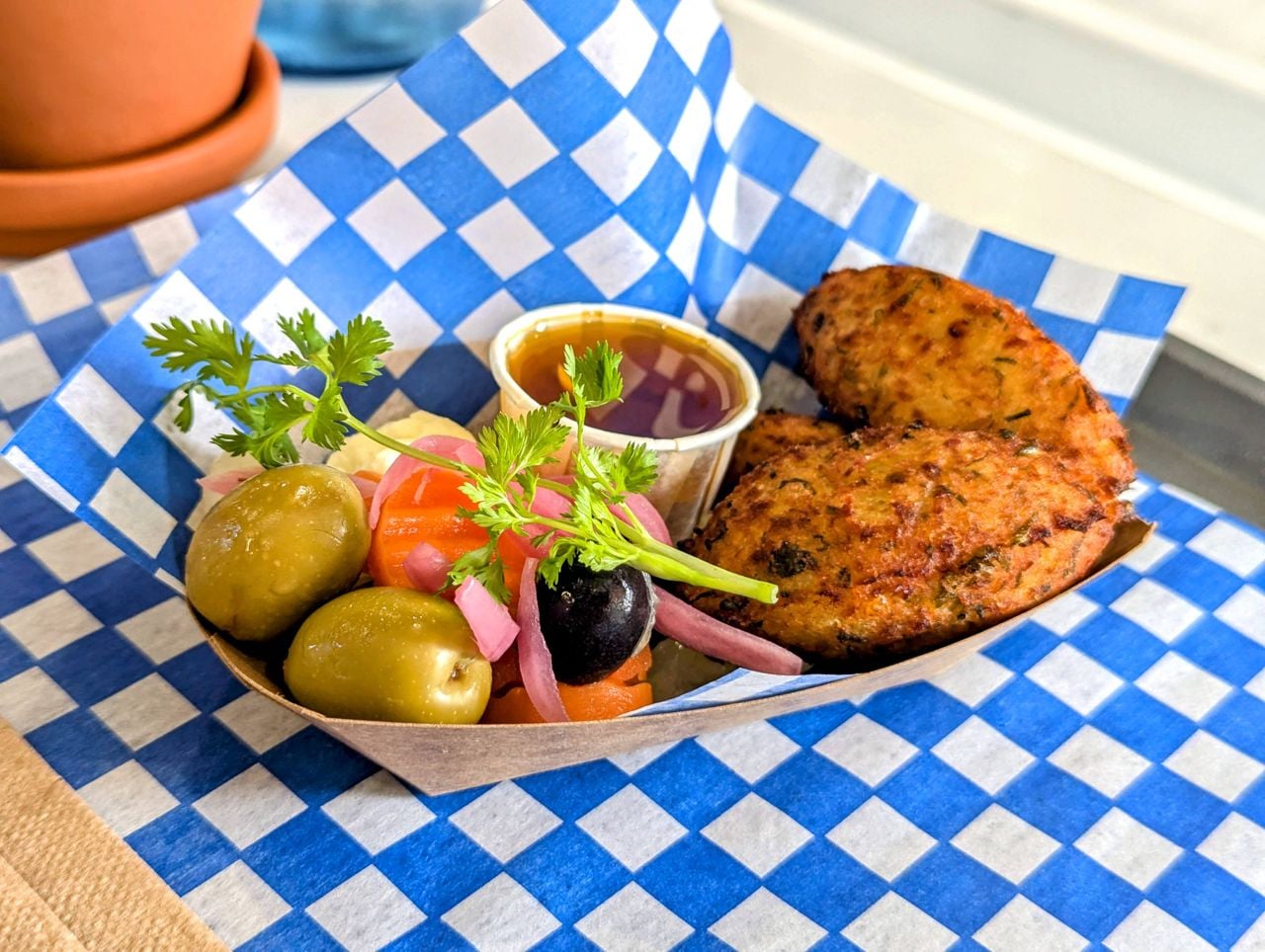 An order of salt cod fritters from Luso Bites