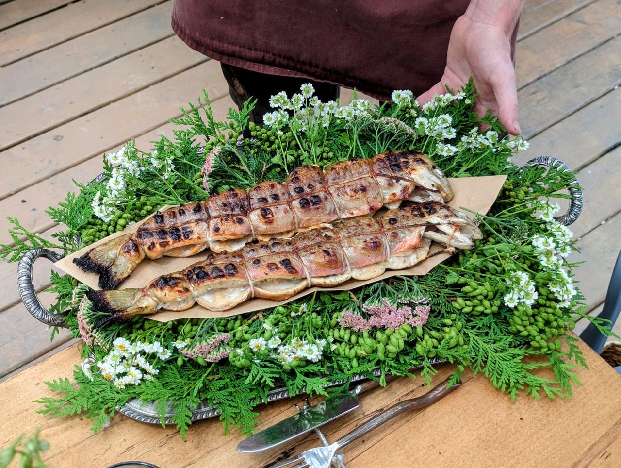 Grilled whole fish at Down Home