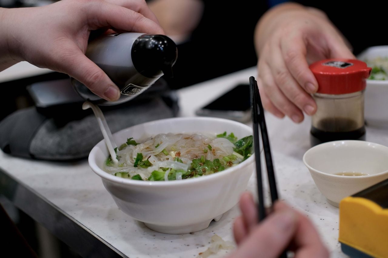 A bowl of cuttlefish soup