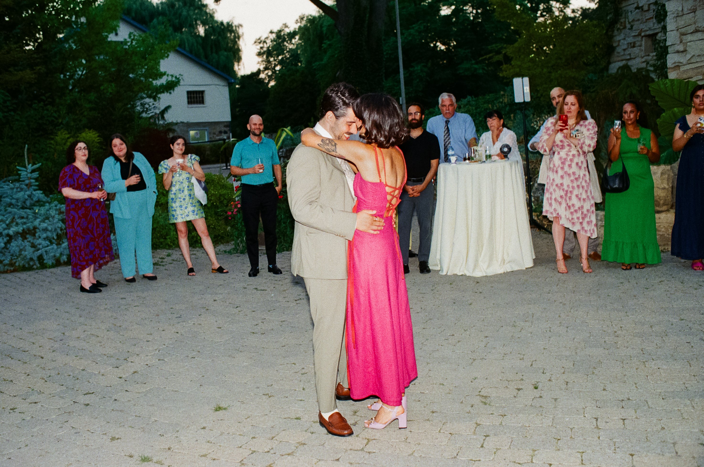 Melina and Zach dancing at their wedding