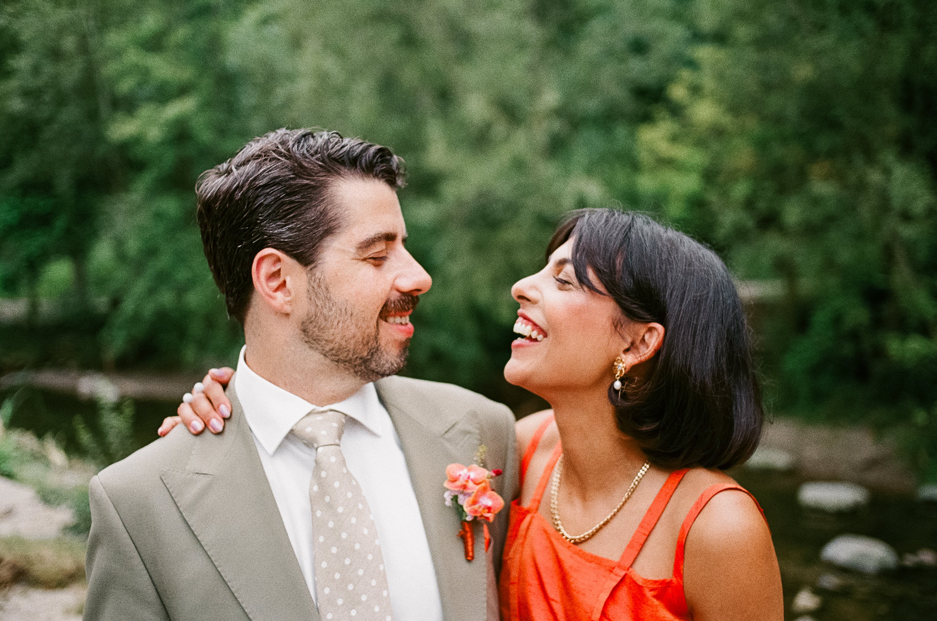Melina and Zach together on their wedding day