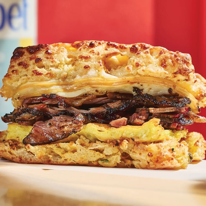 76. The Triple B breakfast sandwich from the Carbon Snack Bar
