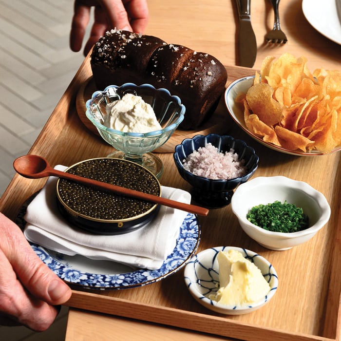 157. The caviar service from Prime Seafood Palace
