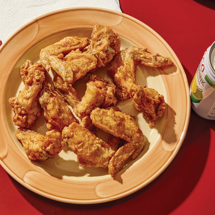 256. The crispy-fried, secret-spice-seasoned wings from Le Spot