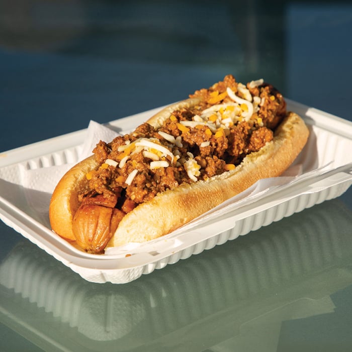 307. Chili dog from Nasir Alhuttam’s Scarborough hot-dog stand