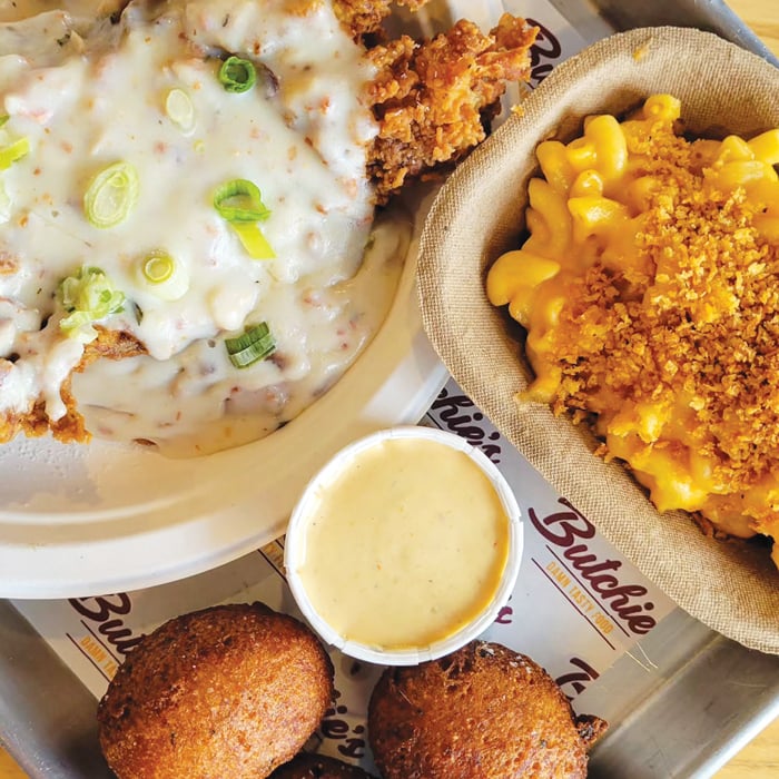 314. Meat-and-three platter at Butchie’s