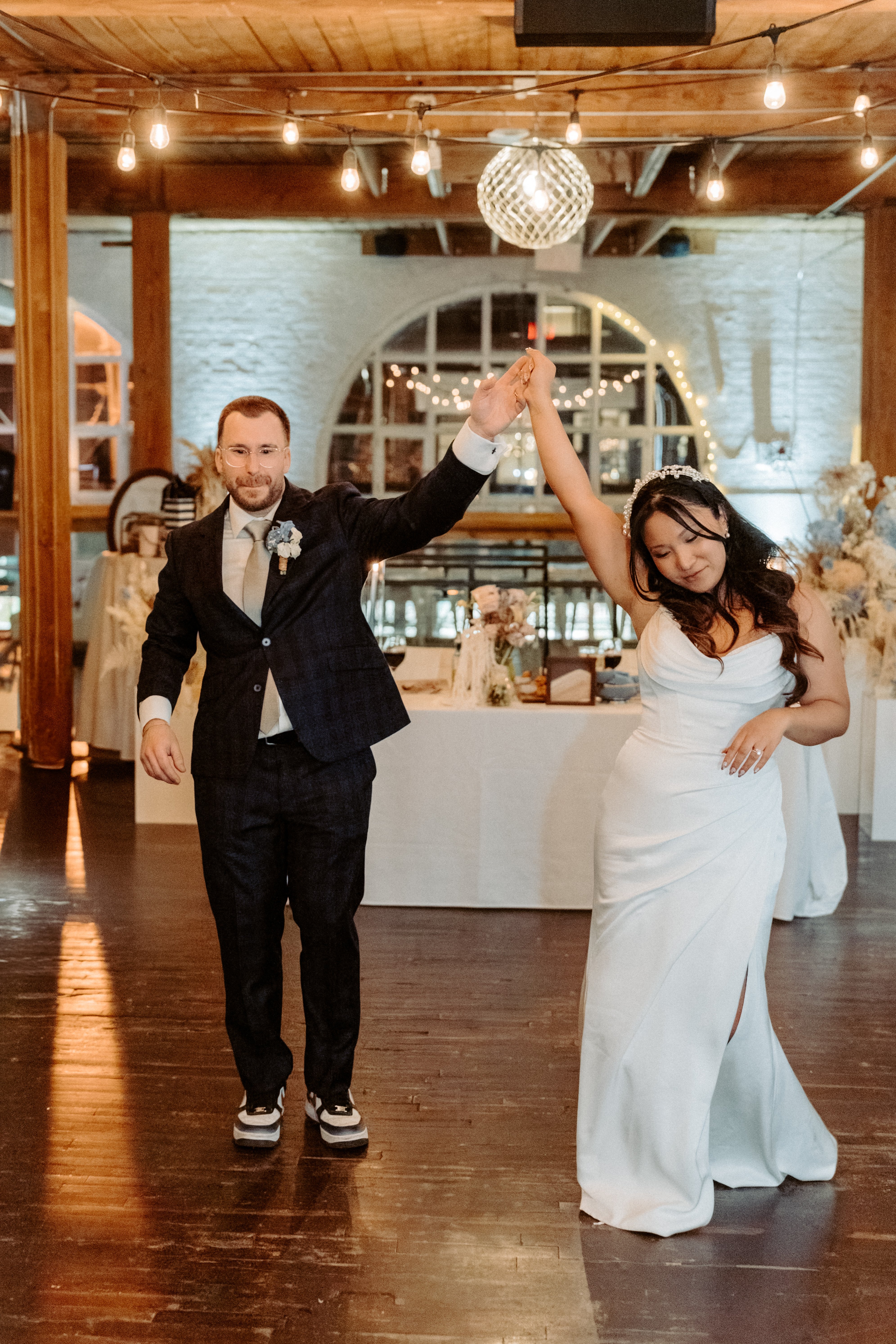 Bride and groom first dance