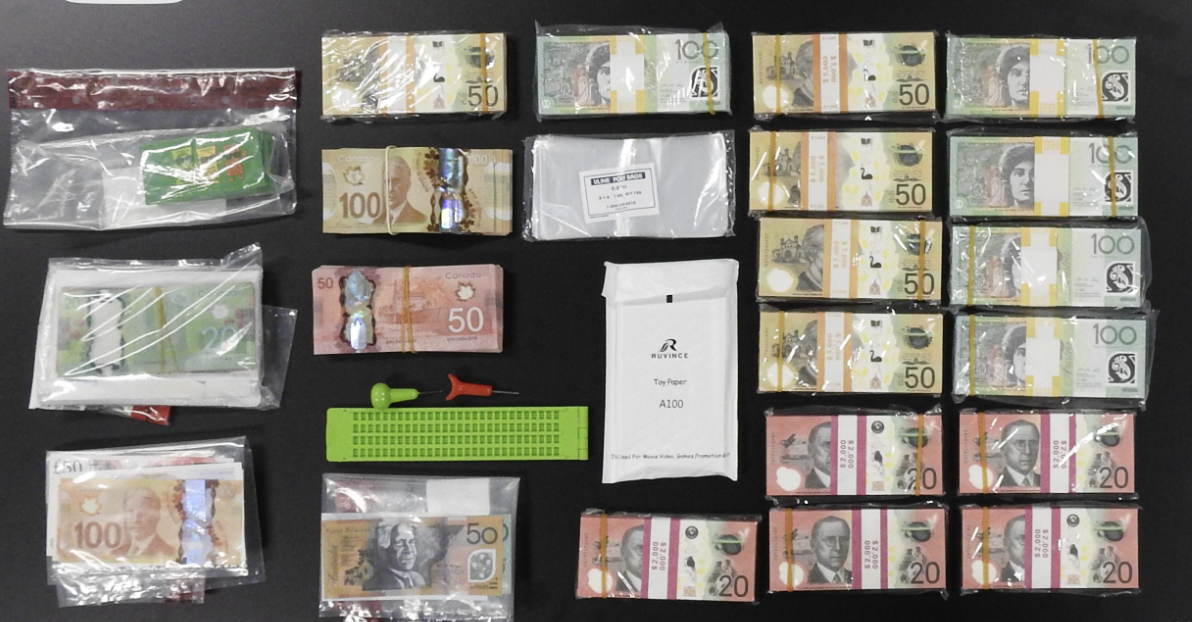 Halton police busted six people for selling $60,000 worth of “film prop money”