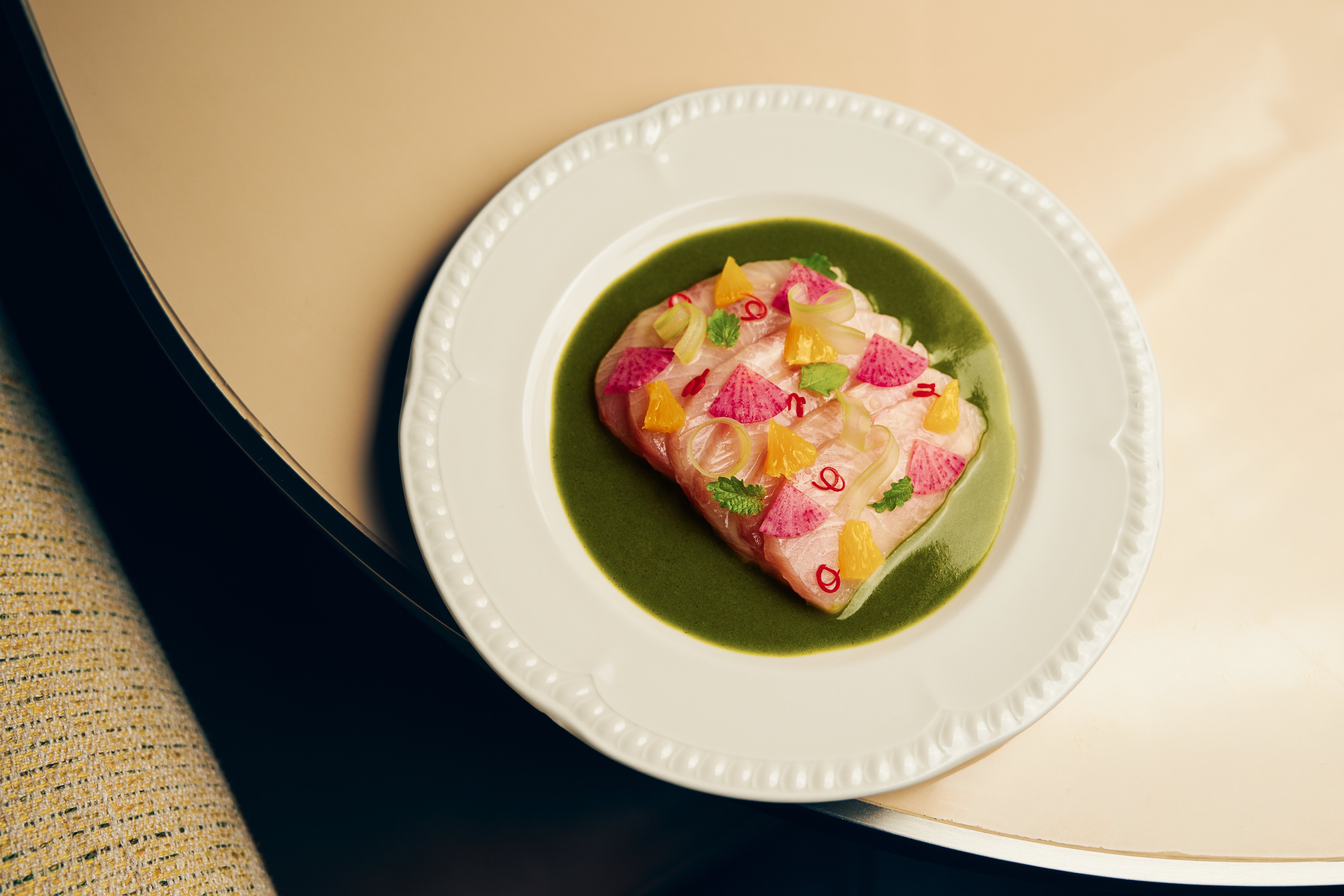 A crudo dish at Eloise